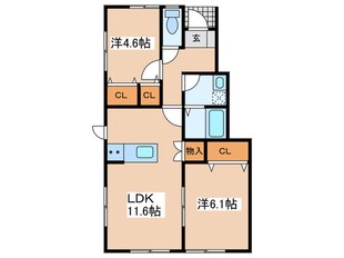 ラヴィ－タ２号の物件間取画像